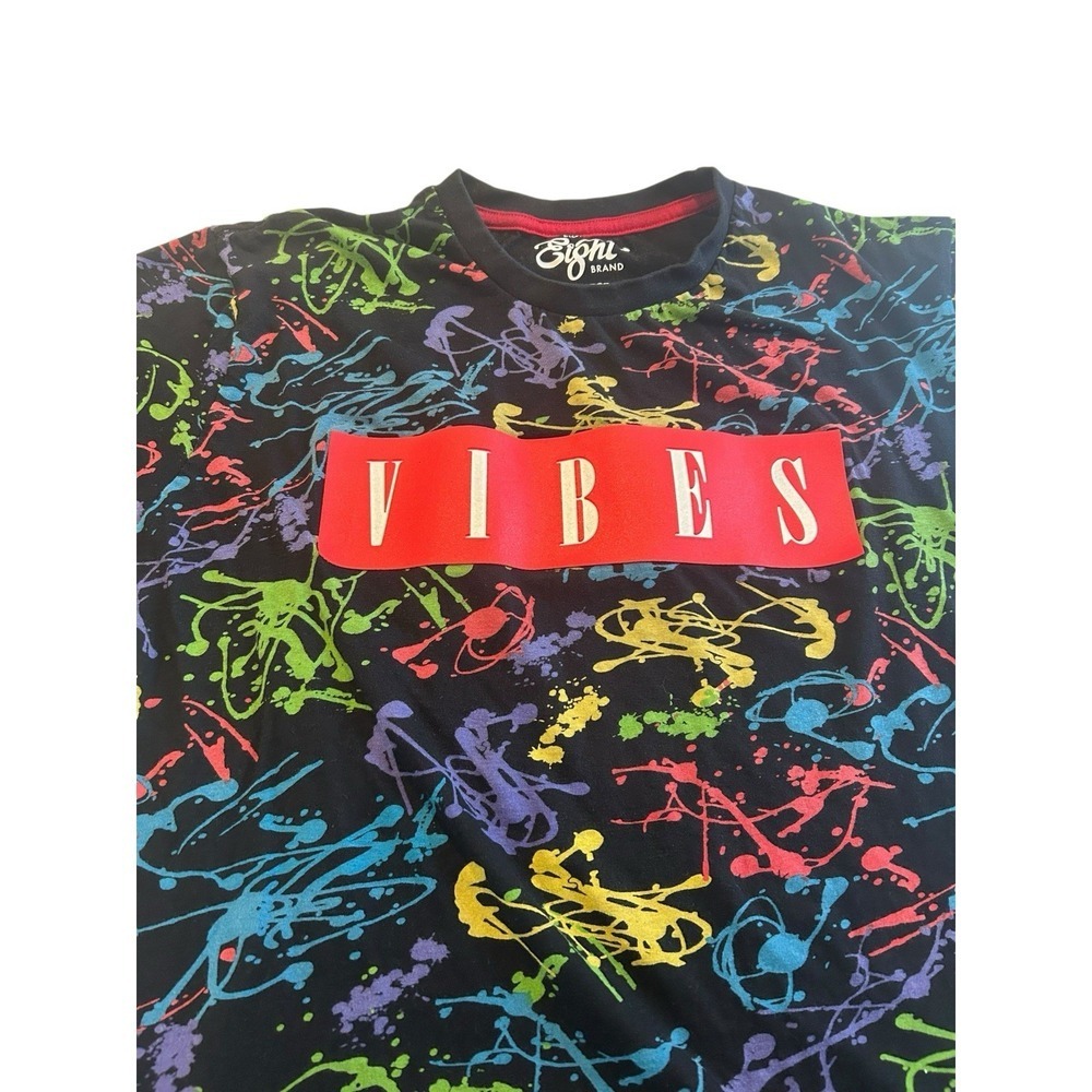 Vibes Graphic Design Paint splatter Tshirt Men X-Large Eighty Eight Brand - Picture 2 of 6